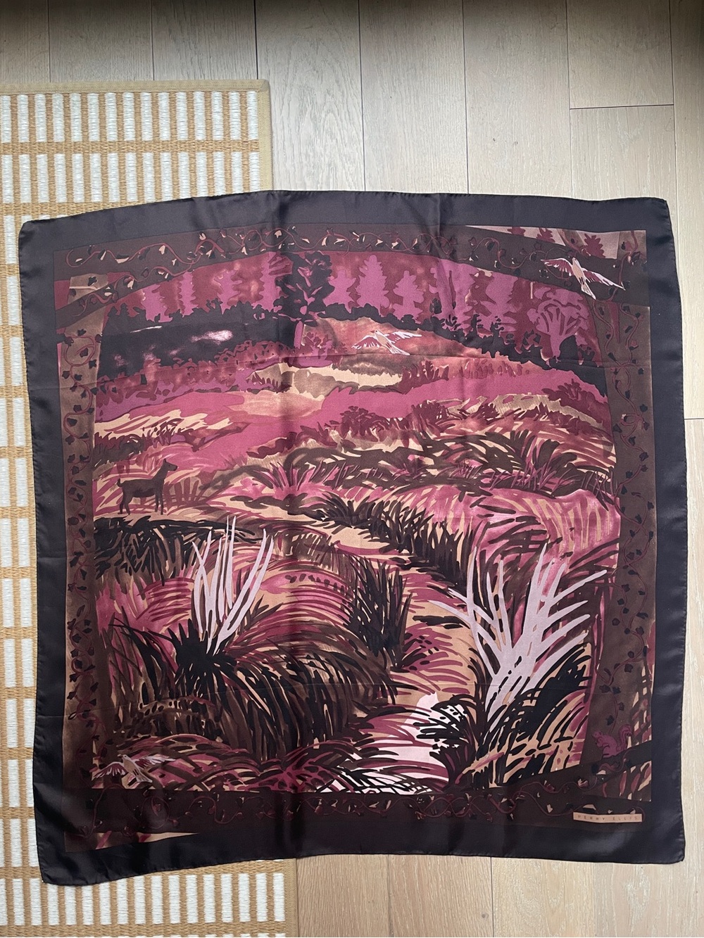 Perry Ellis Vintage Silk Scarf